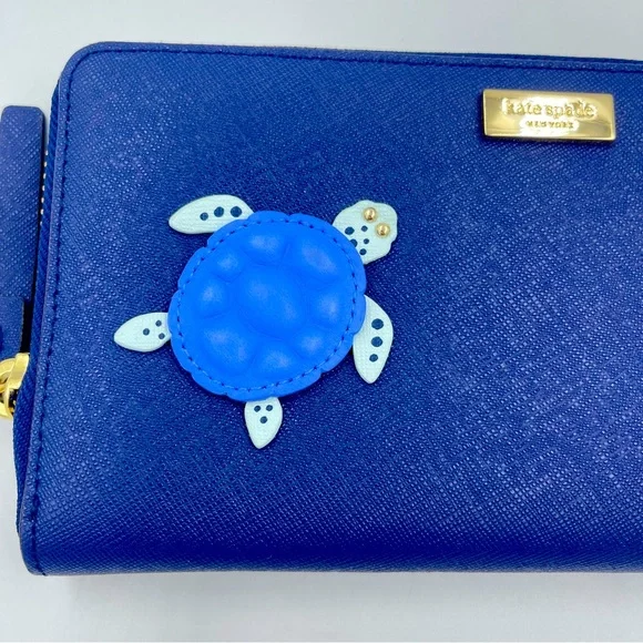 Kate Spade Neda Long Zip Accordion Wallet Under The Sea Turtle Multi NWT - Picture 2 of 6